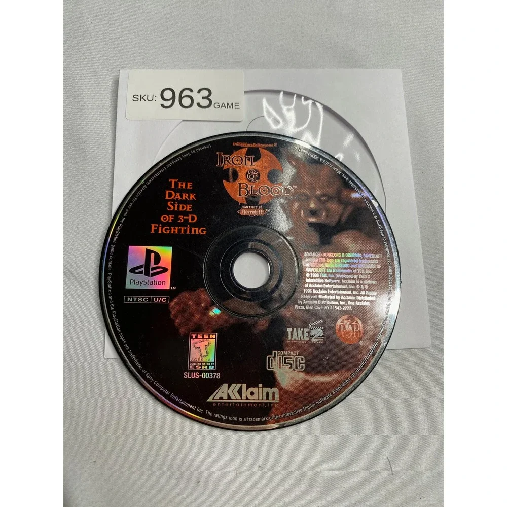 Iron & Blood Warriors of Ravenloft Sony PlayStation 1